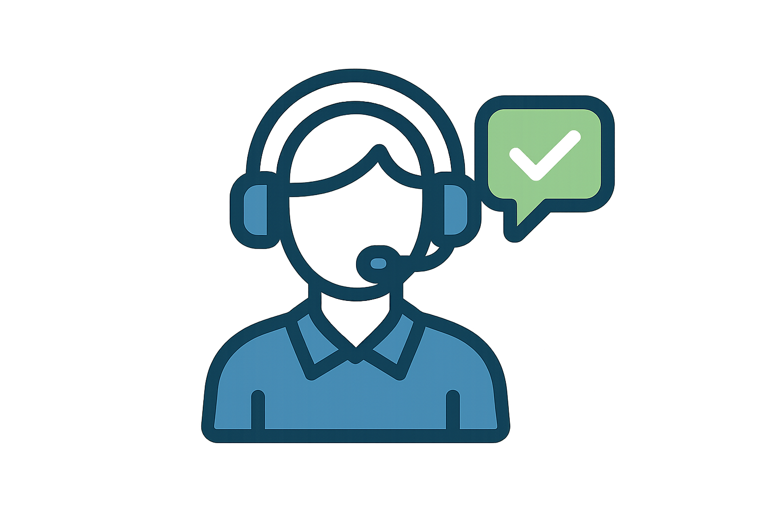 icone pour service client performant dans le même style que la première